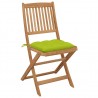 Cadeiras de jardim dobráveis c/ almofadões 6 pcs acácia maciça 3