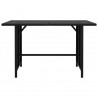 Mesa de comedor para jardín ratán sintético negro 110x70x65 cm 2