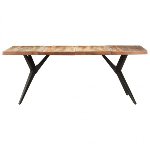 Mesa de comedor de madera maciza reciclada 200x90x76 cm M 2