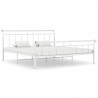 Estructura de cama de metal blanca 160x200 cm 1