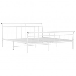 Estructura de cama de metal blanca 160x200 cm H