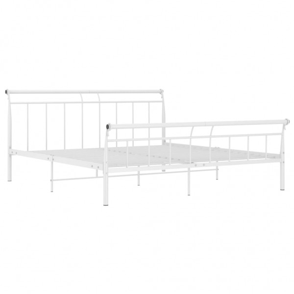Estrutura de cama 160x200 cm metal branco M 2