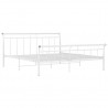 Estructura de cama de metal blanca 160x200 cm 2