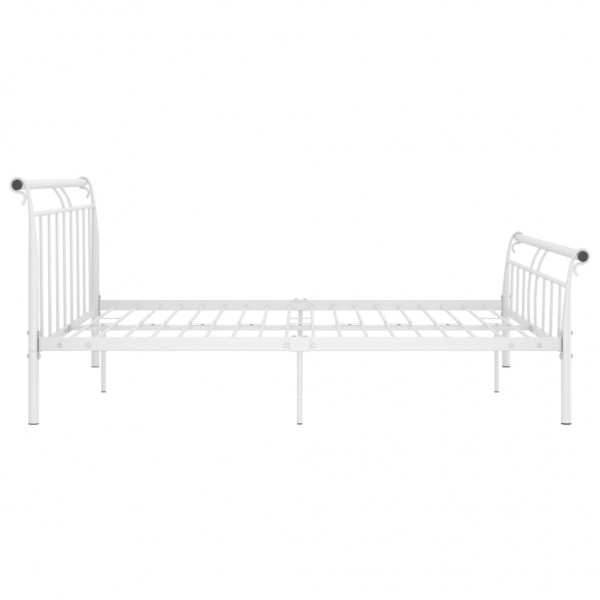 Estructura de cama de metal blanca 160x200 cm M 3