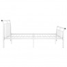 Estructura de cama de metal blanca 160x200 cm 3
