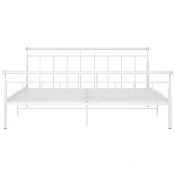 Estructura de cama de metal blanca 160x200 cm M 4