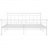 Estructura de cama de metal blanca 160x200 cm 4