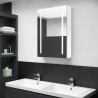 Armario de baño con espejo LED blanco brillante 50x13x70 cm 1