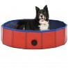 Piscina para perros plegable PVC rojo 80x20 cm 1