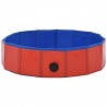 Piscina para perros plegable PVC rojo 80x20 cm 5