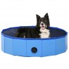 Piscina para cães dobrável 80x20 cm PVC azul 1