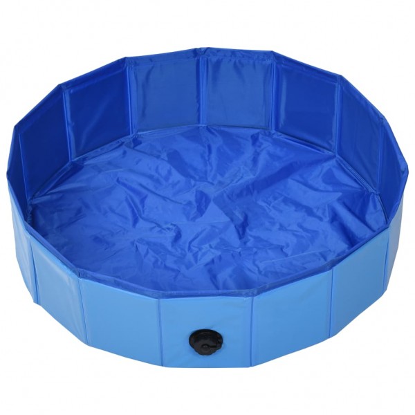 Piscina para perros plegable PVC azul 80x20 cm M 4
