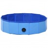 Piscina para cães dobrável 80x20 cm PVC azul 5