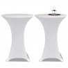 2 Manteles blancos ajustados para mesa de pie - 70 cm diámetro 1