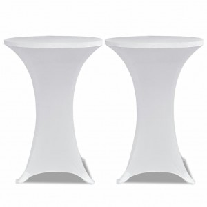 Toalha de Mesa elástica Ø70. Branca / 2 peças H