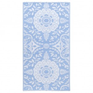 Alfombra de exterior PP azul bebé 160x230 cm H