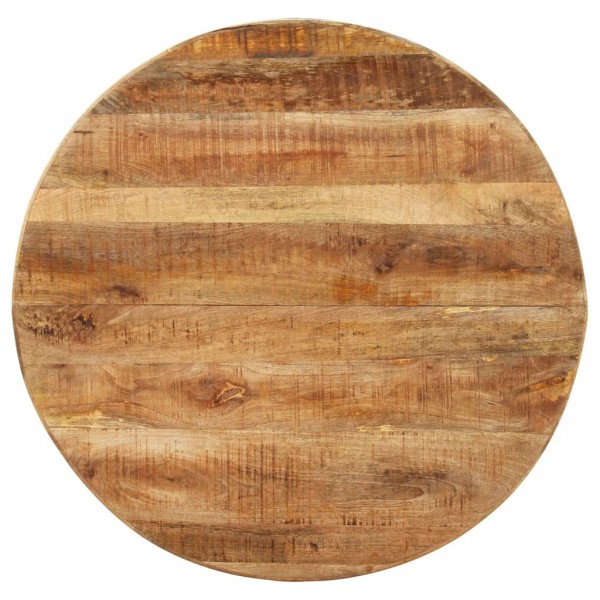 Mesa de comedor madera de mango rugosa redonda 100x100x75 cm M 4