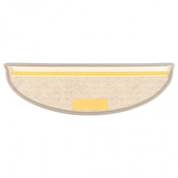 Tapetes escada adesivos aspeto sisal 15 pcs 56x17x3 cm prateado M 5