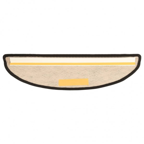 Tapetes escada adesivos aspeto sisal 15 pcs 56x17x3cm antracite M 5