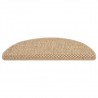 Alfombrilla autoadhesiva escalera sisal 15 uds arena 56x17x3 cm 3