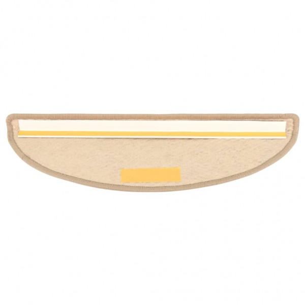 Alfombrilla autoadhesiva escalera sisal 15 uds arena 56x17x3 cm M 5