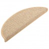Alfombrilla autoadhesiva escalera sisal 15 uds beige 56x17x3 cm 2