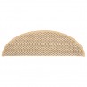 Tapetes escada adesivos aspeto sisal 15pcs 56x17x3cm bege-claro 4