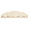 Alfombrilla autoadhesiva escalera sisal 15 uds crema 56x17x3 cm 3