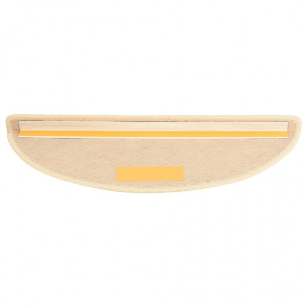 Alfombrilla autoadhesiva escalera sisal 15 uds crema 56x17x3 cm M 5