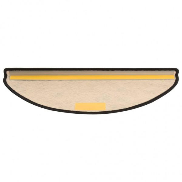 Tapetes escada adesivos aspeto sisal 15pcs 65x21x4 cm antracite M 5