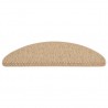 Tapetes escada adesivos aspeto sisal 15pcs 65x21x4cm cor areia 4