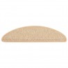 Tapetes escada adesivos aspeto sisal 15pcs 65x21x4cm bege-claro 3
