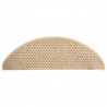 Alfombrilla autoadhesiva escalera sisal 15 uds beige 65x21x4 cm 4