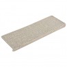 Tapetes escada adesivos aspeto sisal 15pcs 65x21x4 cm prateado 2