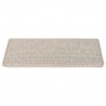 Tapetes escada adesivos aspeto sisal 15pcs 65x21x4 cm prateado 3