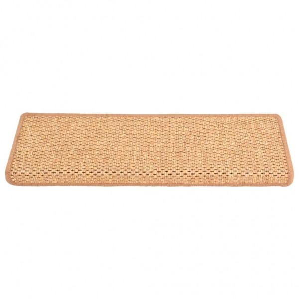 Alfombrilla autoadhesiva escalera sisal 15uds naranja 65x21x4cm M 3