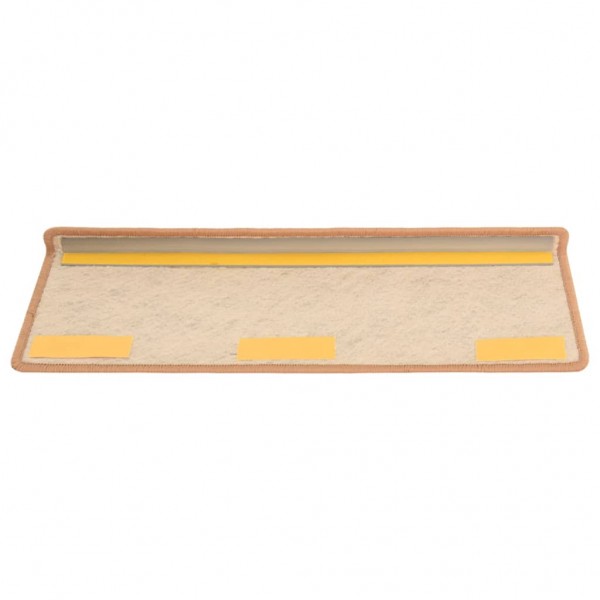 Alfombrilla autoadhesiva escalera sisal 15uds naranja 65x21x4cm M 5
