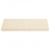 Tapetes escada adesivos aspeto sisal 15 pcs 65x21x4 cm creme 3