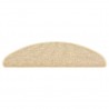 Alfombrilla autoadhesiva escalera sisal 15 uds beige 65x21x4 cm 3