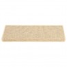 Alfombrilla autoadhesiva escalera sisal 15 uds beige 65x21x4 cm 3