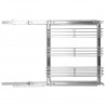 Cesta de cocina extraíble 3 niveles plateada 47x15.5x55.5 cm 3
