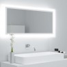 Espelho de casa de banho LED 100x8.5x37 cm acrílico branco 1