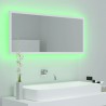 Espejo de baño LED acrílico blanco 100x8.5x37 cm 4
