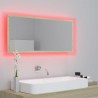 Espejo de baño LED acrílico color roble Sonoma 100x8.5x37 cm 5