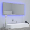 Espejo de baño LED acrílico gris hormigón 100x8.5x37 cm 3