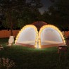 Carpa de fiesta LED 4 paredes gris y naranja 3.6x3.6x2.3 m 1