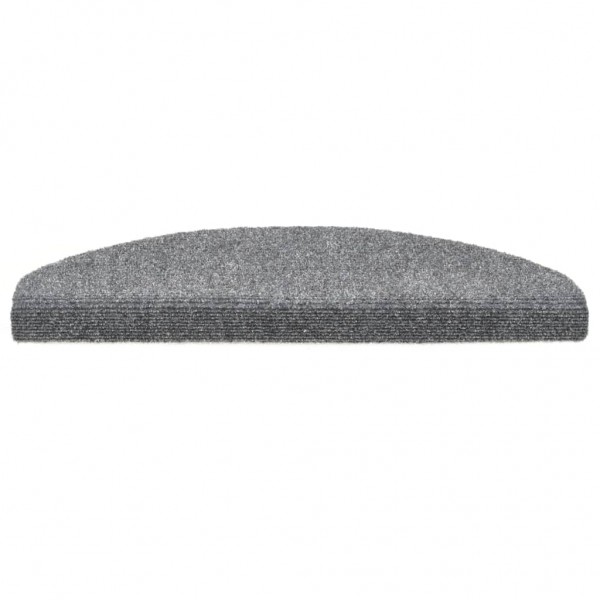 Alfombrillas de escaleras autoadhesivas 5 uds gris 65x21x4 cm M 5