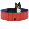 Piscina para perros plegable PVC rojo 120x30 cm 1