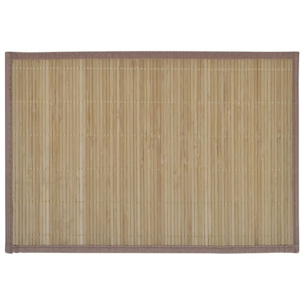Individuais de mesa em bambu 6 pcs 30 x 45 cm castanho M 2