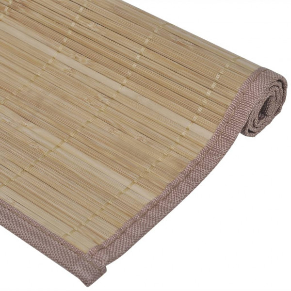 Individuais de mesa em bambu 6 pcs 30 x 45 cm castanho M 4